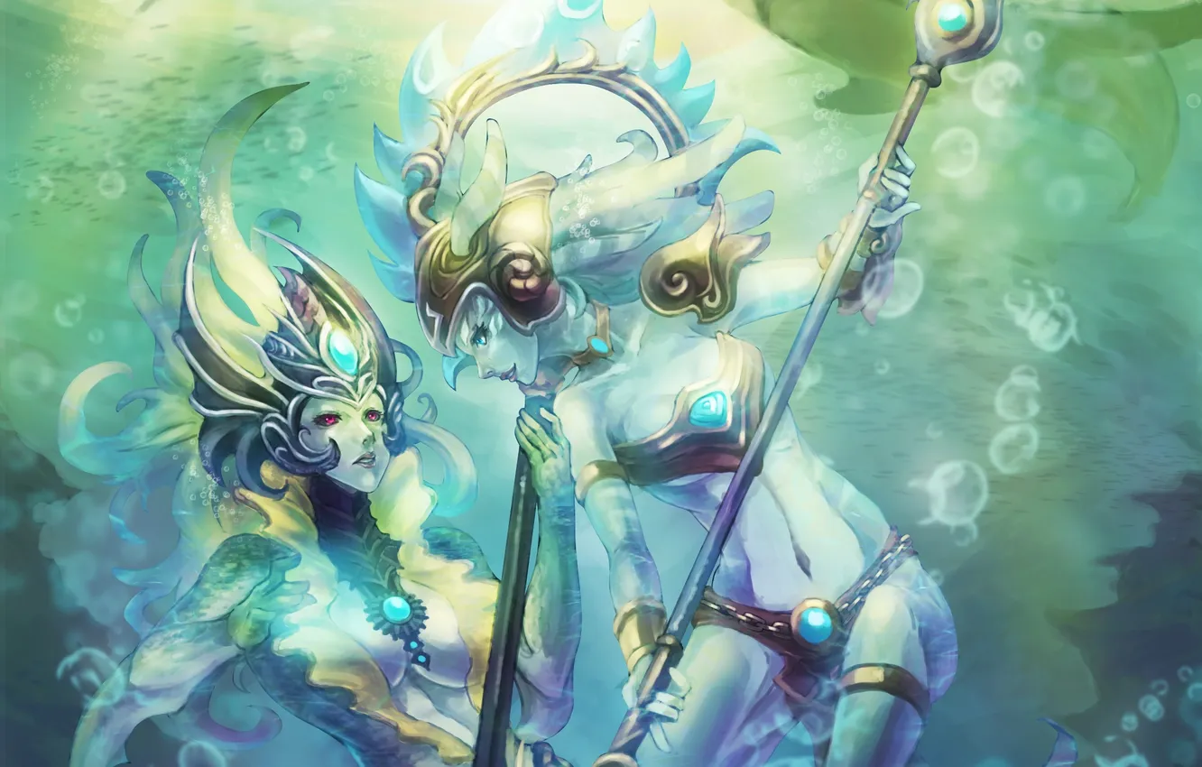 Photo wallpaper water, art, League of Legends, Nami, Fizz, Tidecaller, Tidal Trickster