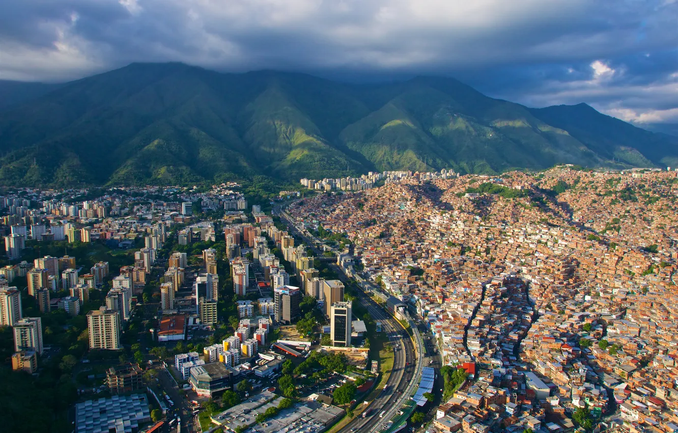 Photo wallpaper city, landscape, venezuela, city street, caracas venezuela, venezuela city