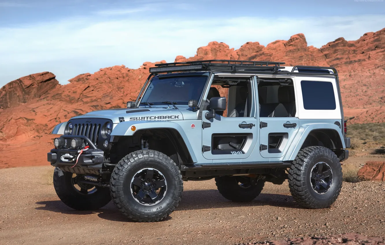Photo wallpaper hills, jeep, SUV, primer, Jeep, Switchback
