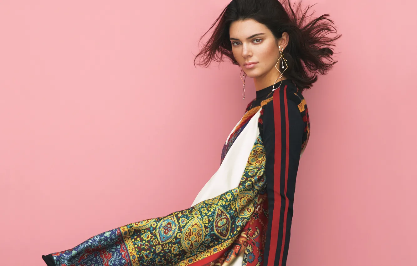 Photo wallpaper Kendall Jenner, photoshoot, Mert Alas, Kendall Jenner, earrings, dress, brunette, makeup