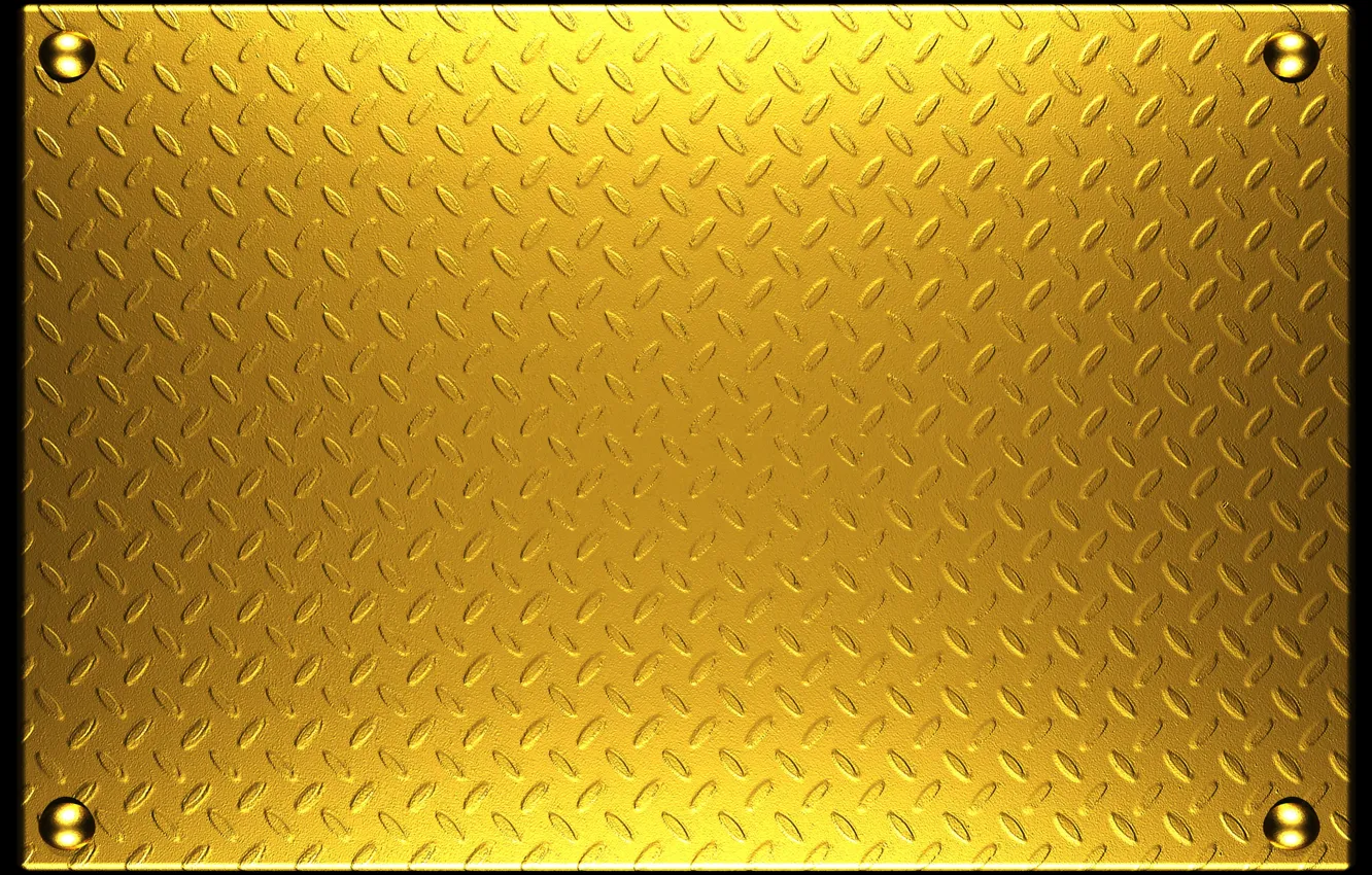 Photo wallpaper metal, texture, metal, plate, gold, texture, background, rivets