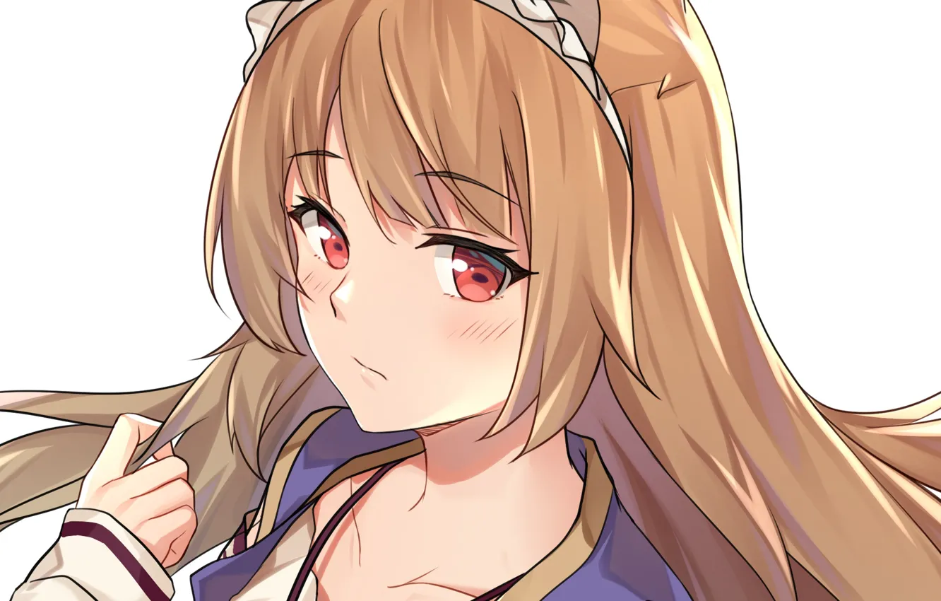 Photo wallpaper girl, portrait, red, ears, Spice and Wolf, Holo, Spice and wolf