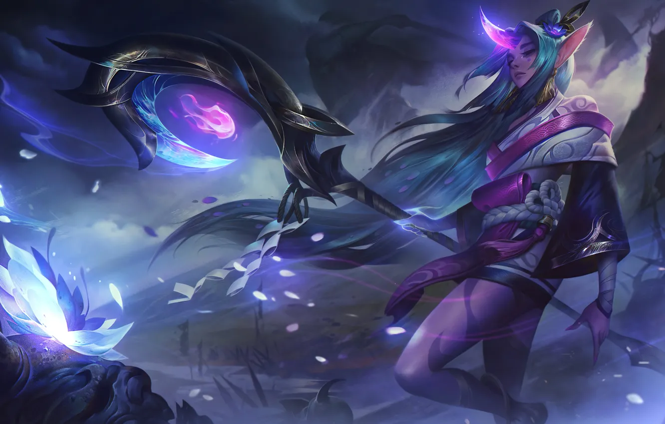 Photo wallpaper girl, the game, staff, game, characters, League of Legends, lol, LoL