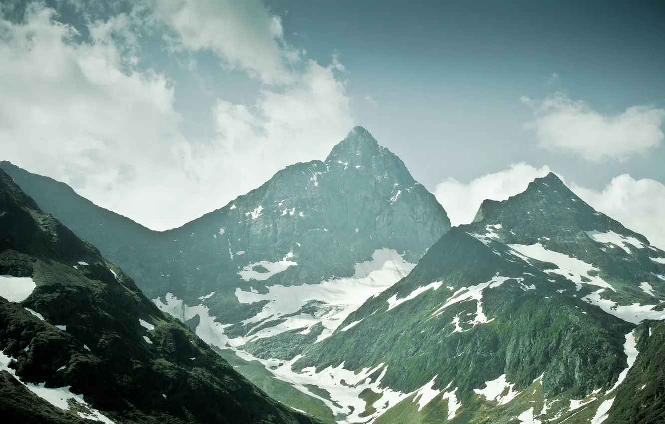 Photo wallpaper mountains, Alps, photo filter