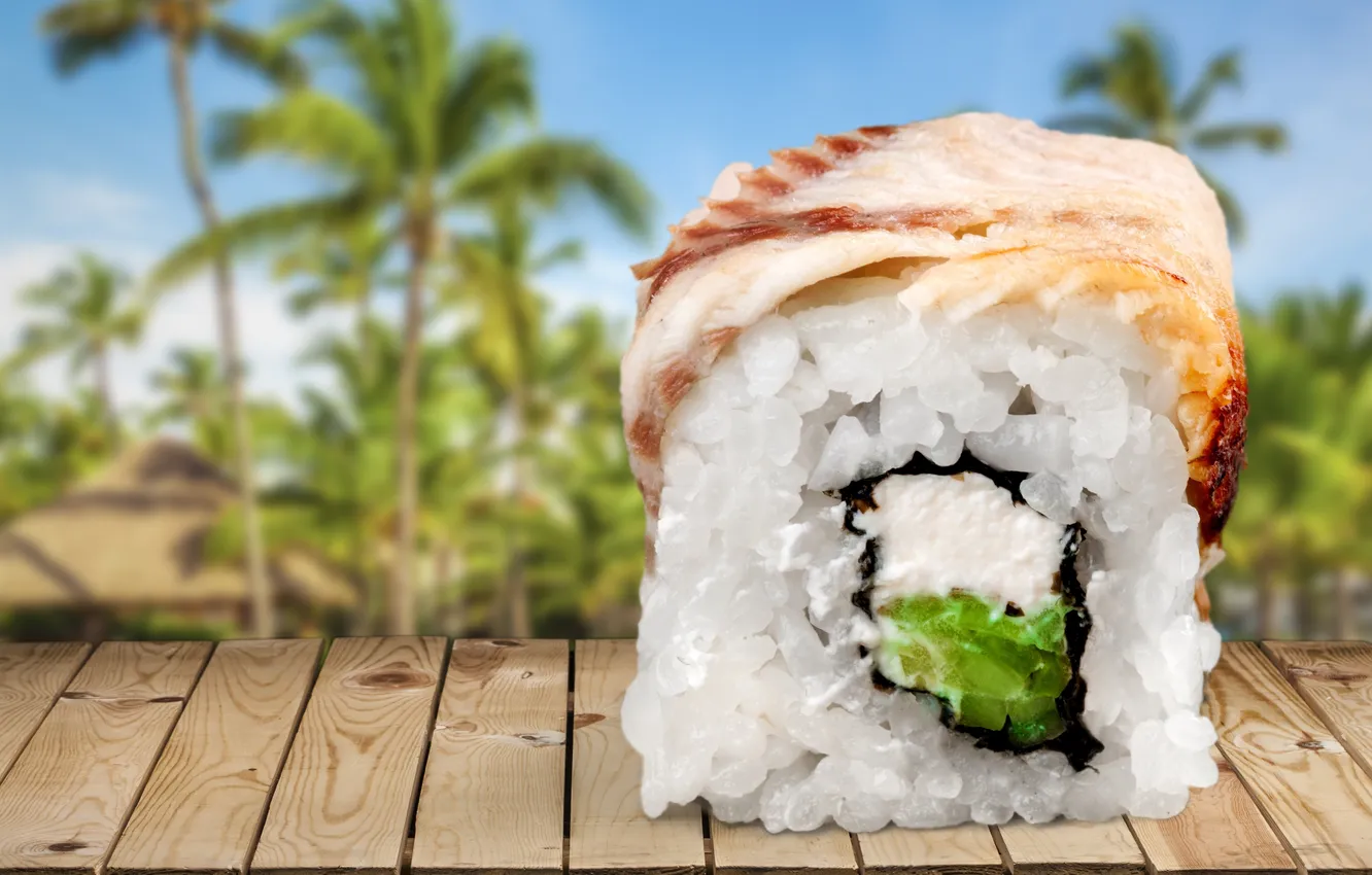 Photo wallpaper sushi, sushi, rolls, japanese, seafood