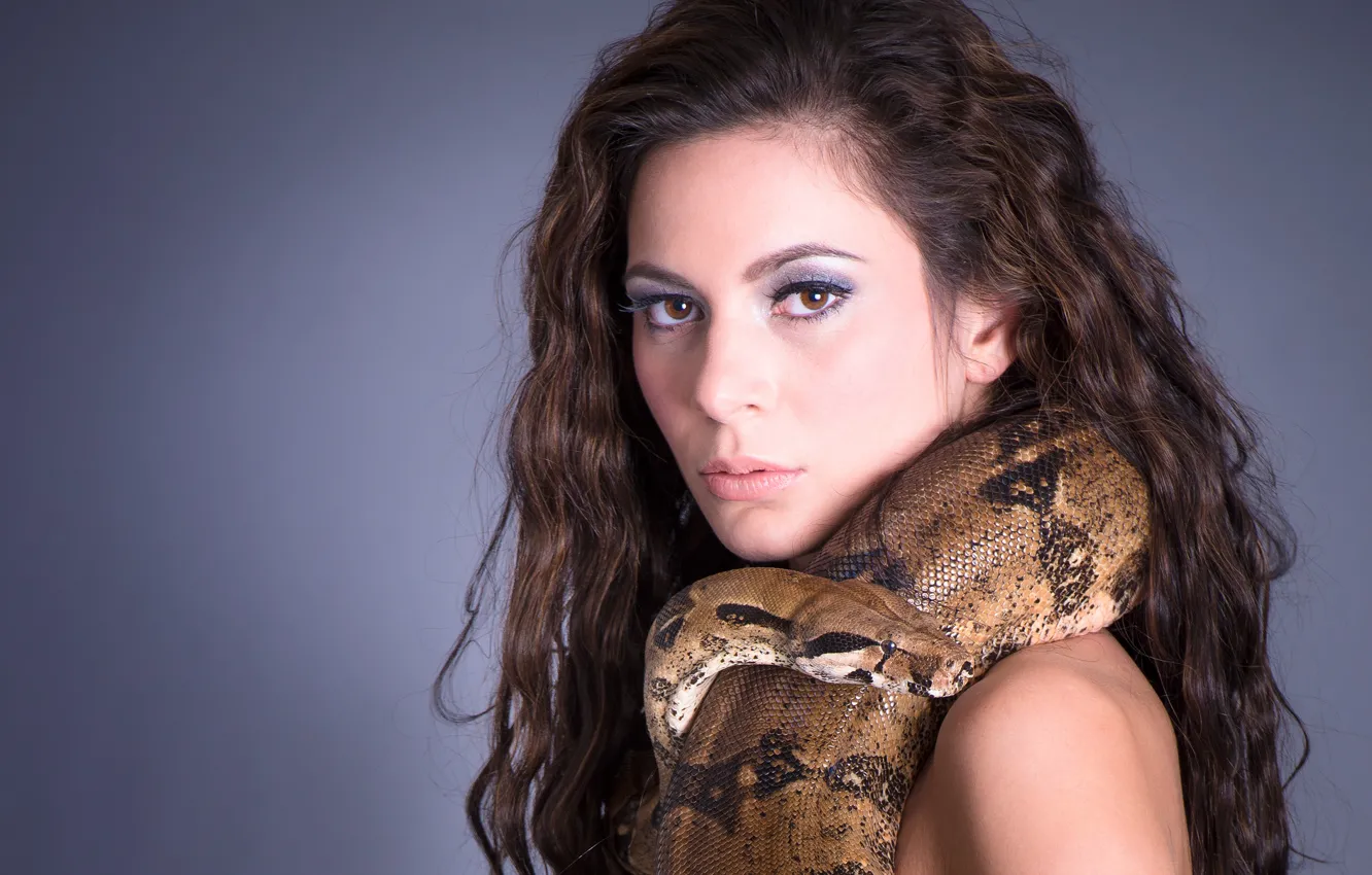 Photo wallpaper face, portrait, snake, boa, Cecilia Antoinette W