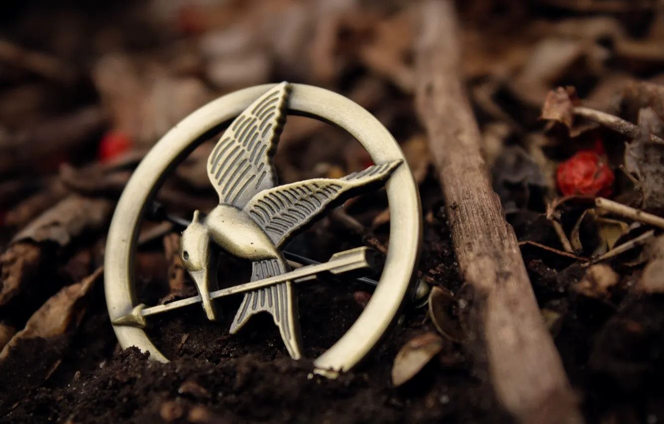 Photo wallpaper grass, leaves, decoration, nature, background, mood, bird, Wallpaper