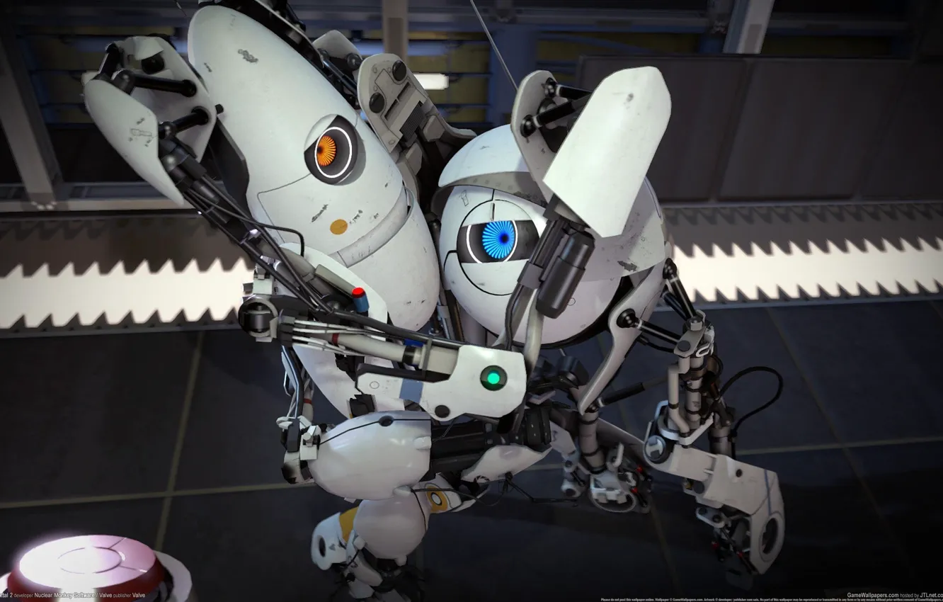 Photo wallpaper robot, Robots, Valve, Portal 2, CG wallpapers
