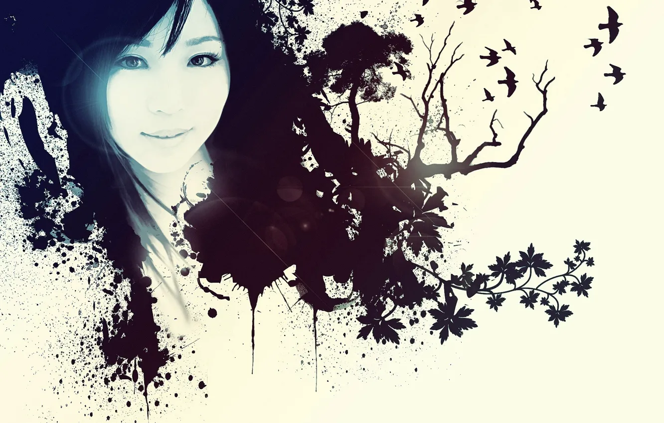 Photo wallpaper Japanese, izabrana in the style of art