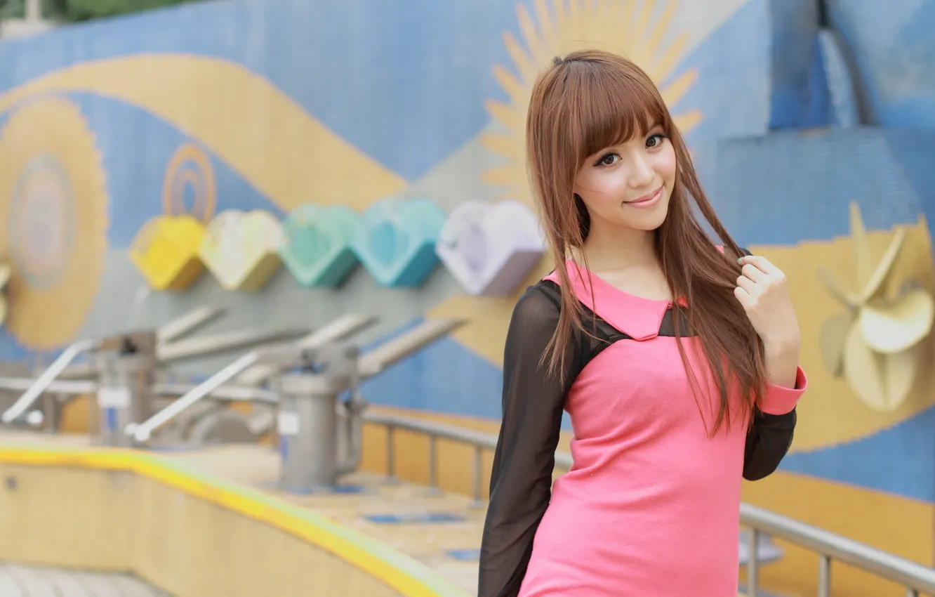 Photo wallpaper girl, smile, portrait