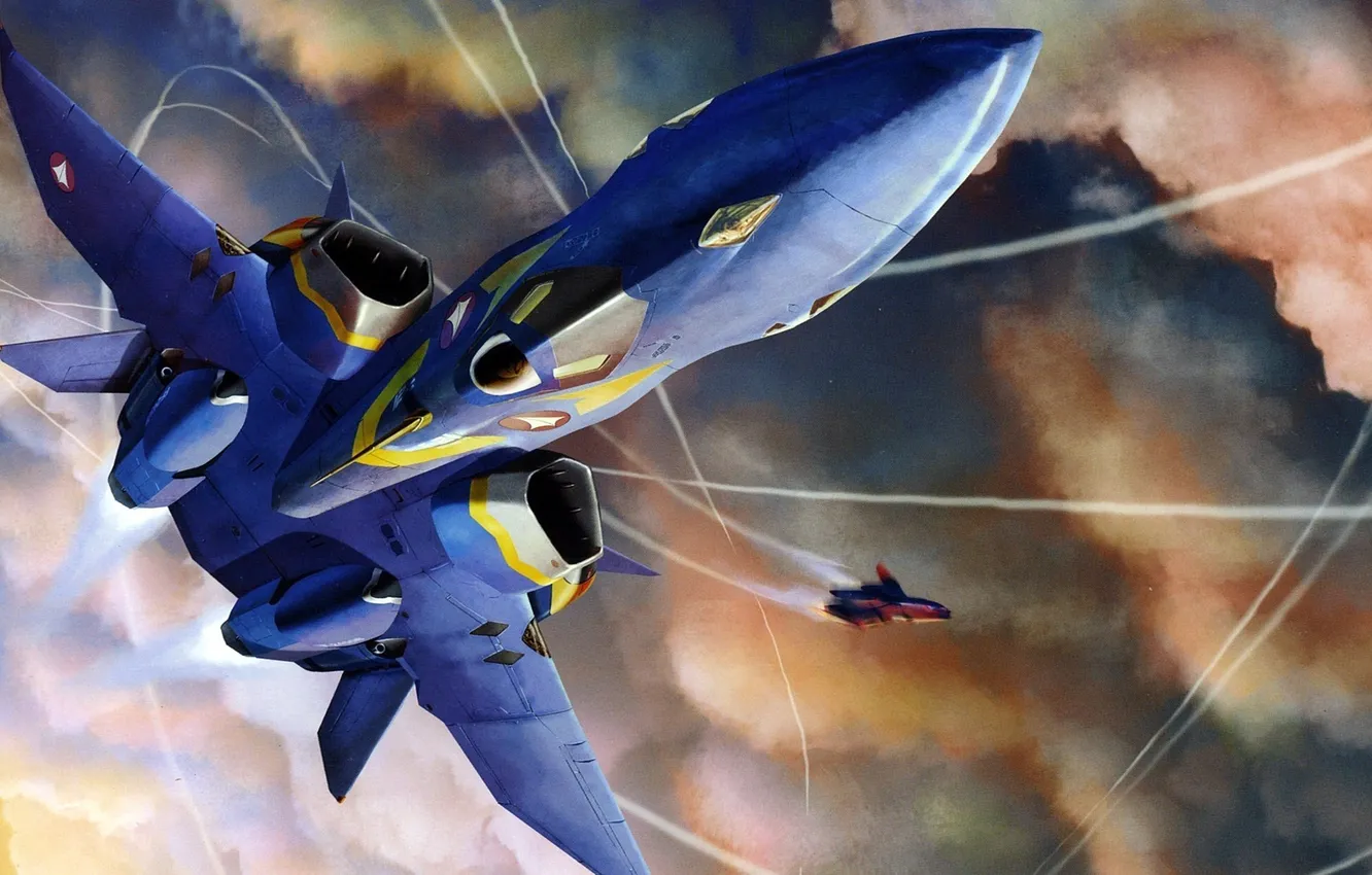Photo wallpaper flight, battle, Macross, Valkyrie