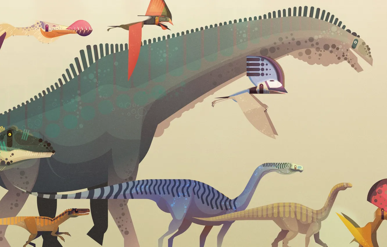 Photo wallpaper style, dinosaur, minimalism, art, giant, Atlas, style, art