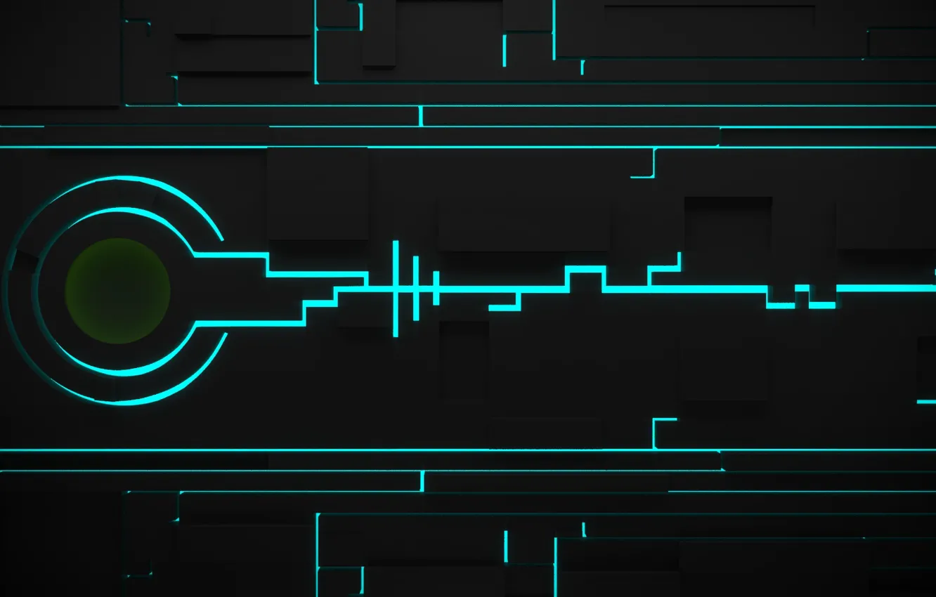 Photo wallpaper line, circles, backlight