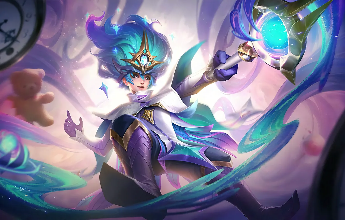 Photo wallpaper magic, watch, boy, fantasy, bear, Harley, Mobile Legends: Bang Bang!