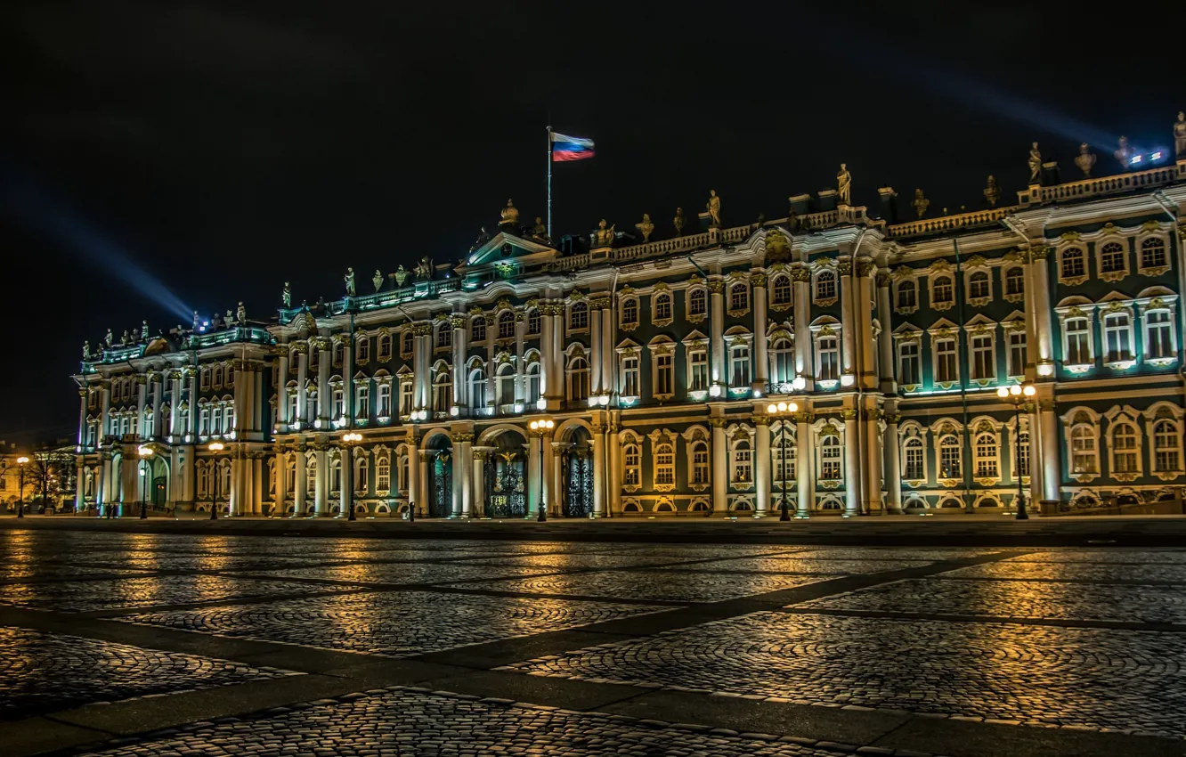 Photo wallpaper Peter, Saint Petersburg, The Hermitage, Russia, the winter Palace, Palace square