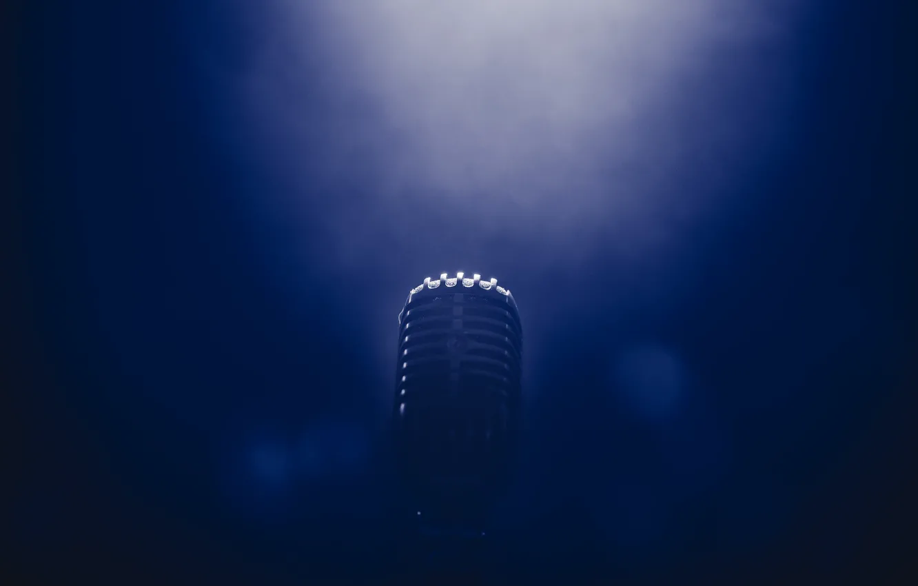 Photo wallpaper light, smoke, microphone, Bruno Cervera