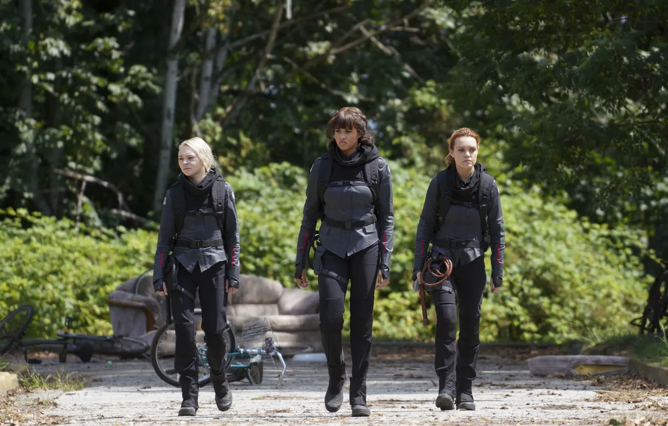 Photo wallpaper soldiers, witch, polygon, exercises, three, military uniform, squad, units