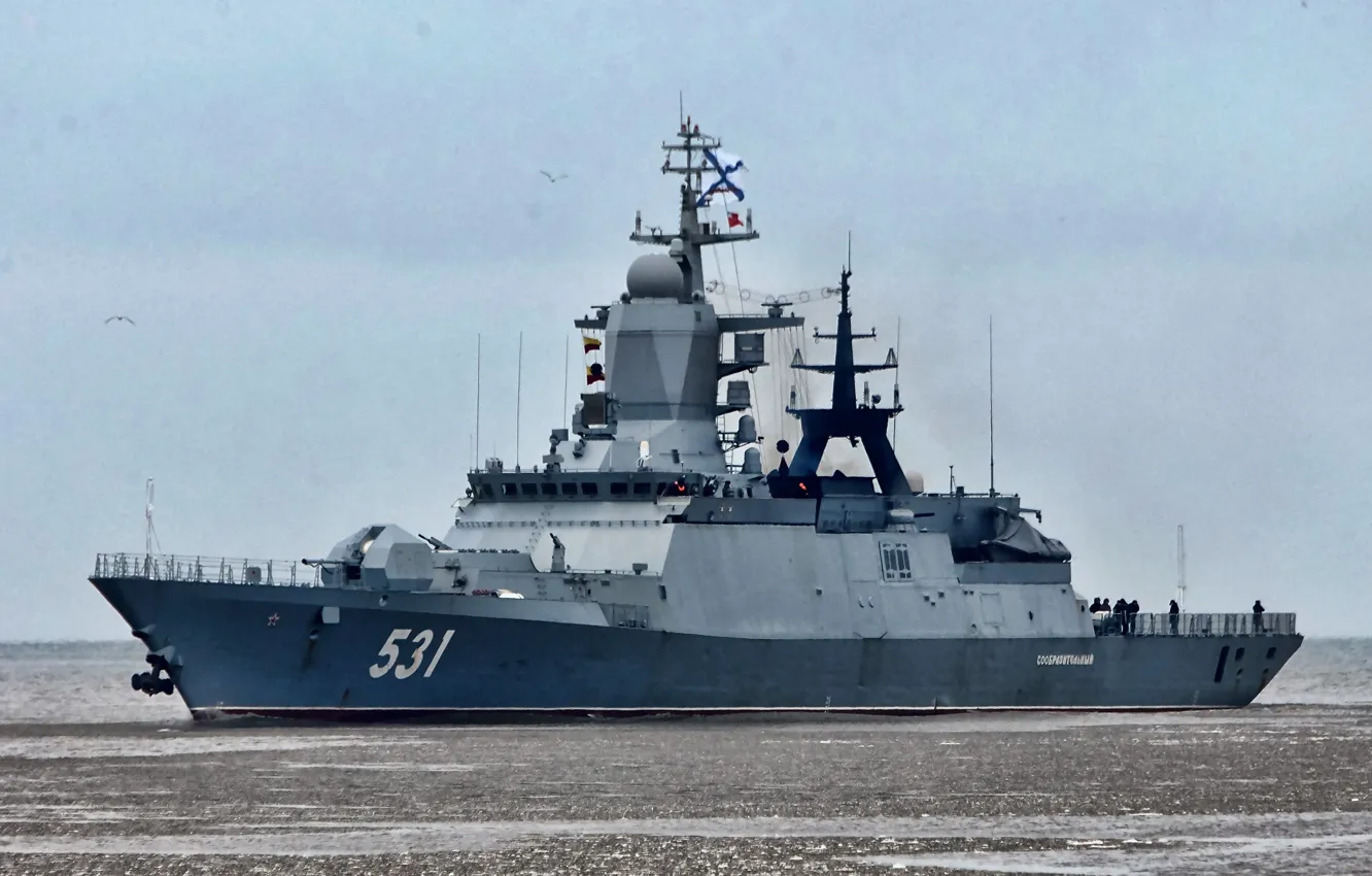 Photo wallpaper corvette, ship, russian, Project, navy, 20380, Soobrazitelny, Project 20380
