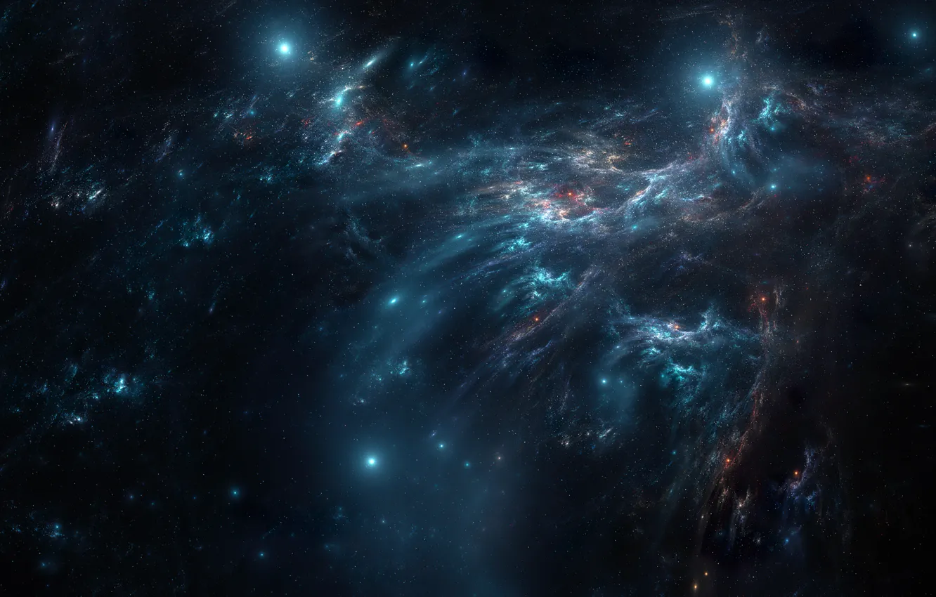 Photo wallpaper space, nebula, stars