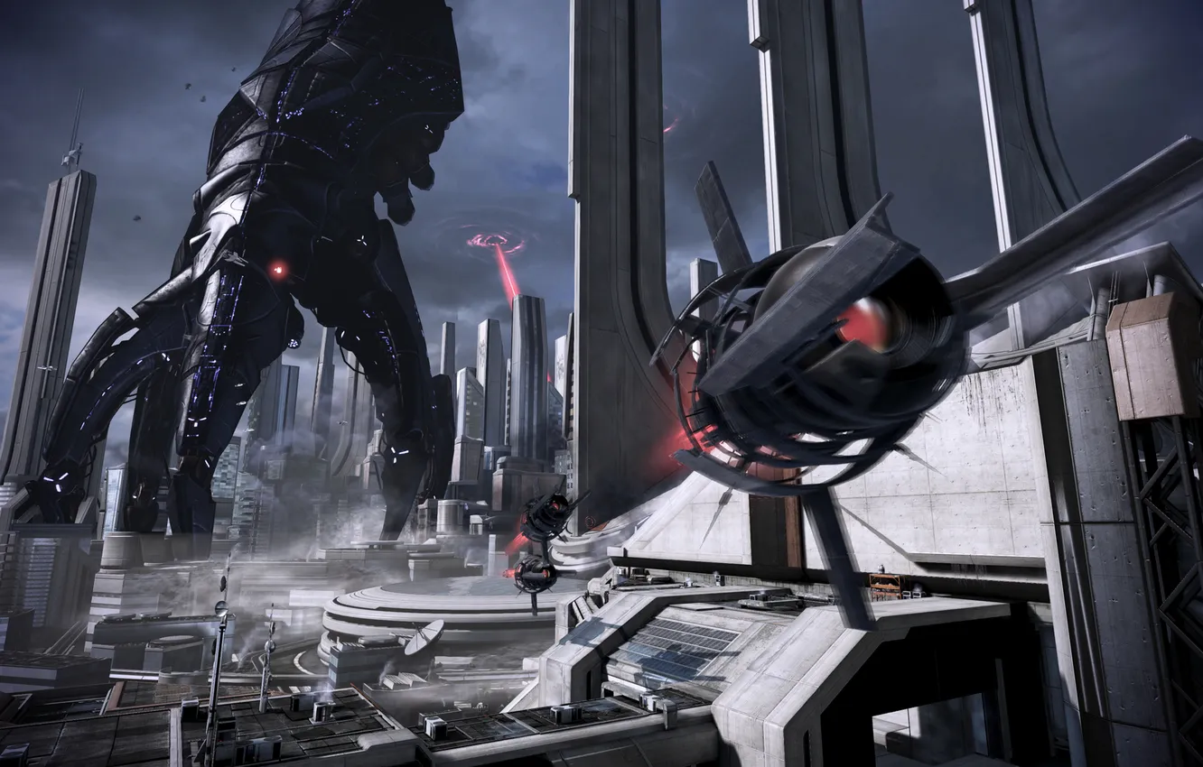 Photo wallpaper Earth, mass effect, Reaper