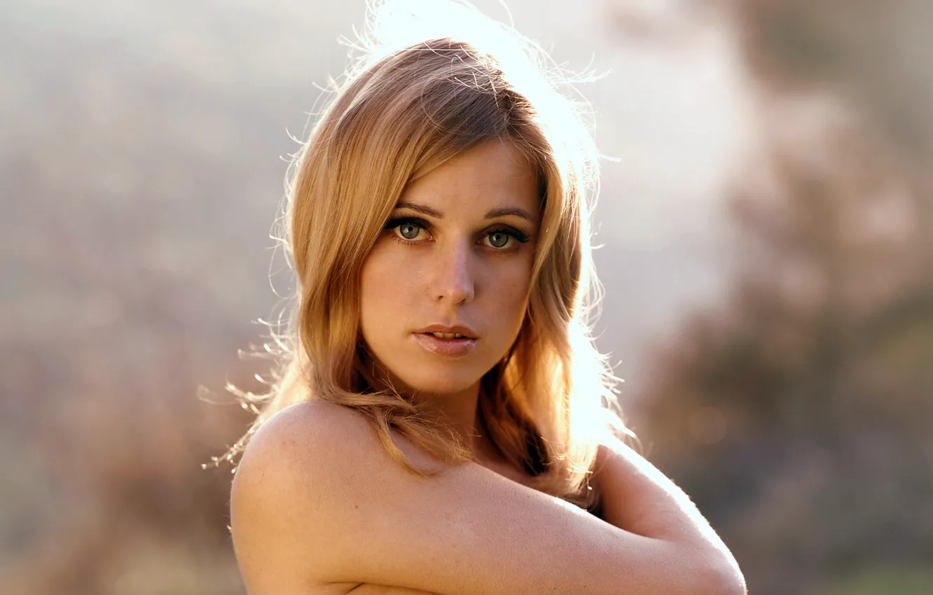 Photo wallpaper face, model, blonde