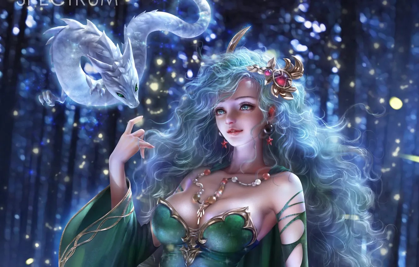 Photo wallpaper girl, dragon, Final Fantasy IV