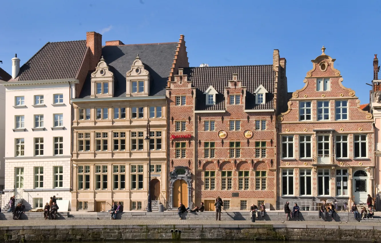 Photo wallpaper home, Belgium, architecture, Ghent
