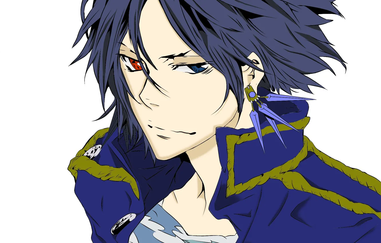 Photo wallpaper look, guy, earring, different eyes, Katekyo Hitman REBORN!, Tutor Hitman Reborn, Rokudo Mukuro