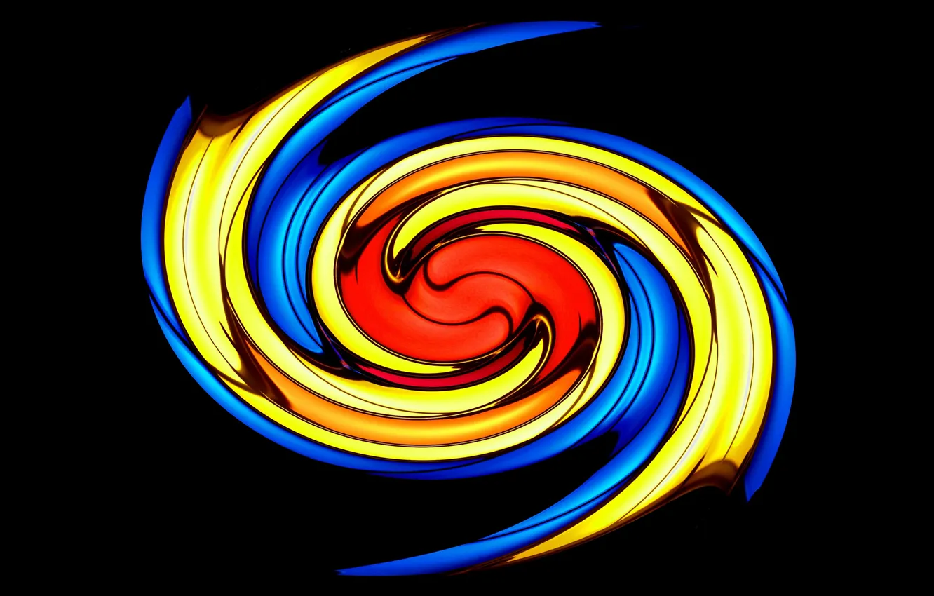 Photo wallpaper fire, color, spiral