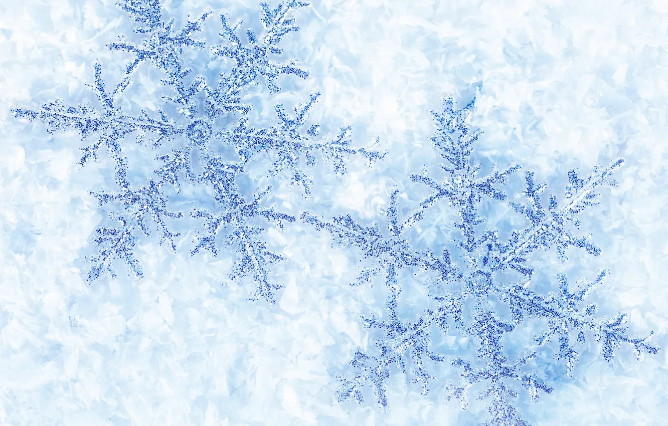 Photo wallpaper winter, snow, snowflakes, new year, Christmas