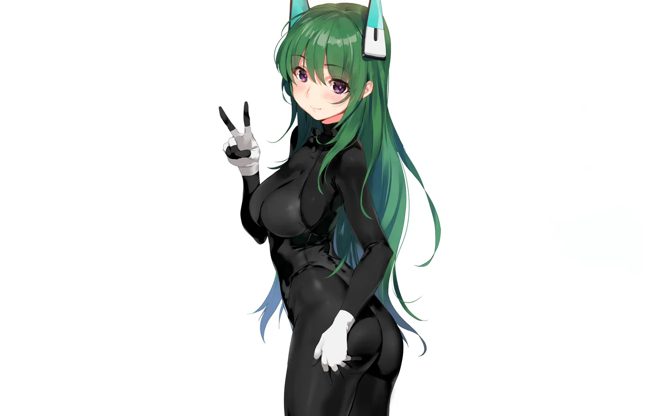 Photo wallpaper girl, sexy, ass, long hair, boobs, anime, beautiful, purple eyes