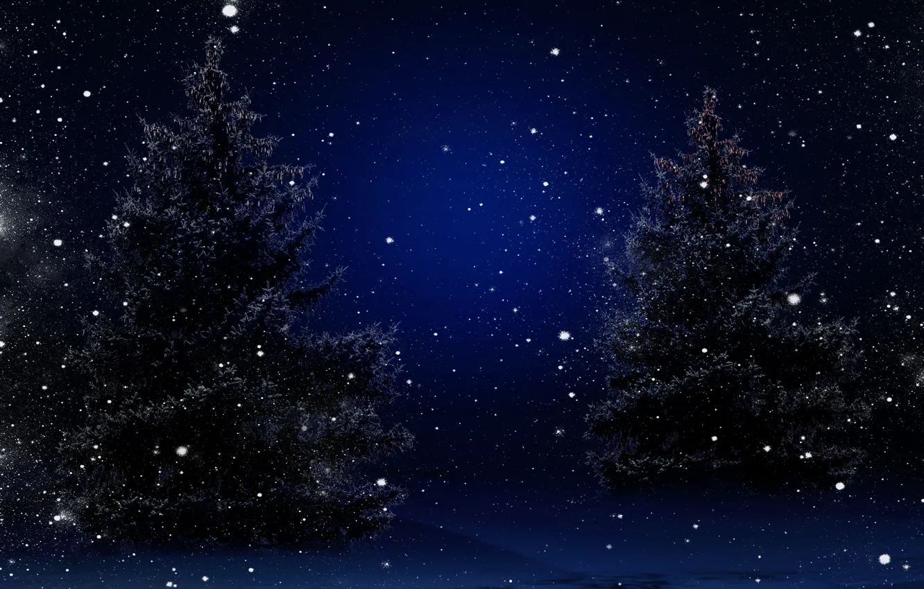 Photo wallpaper winter, snow, trees, nature, tree, New year, Nature, trees