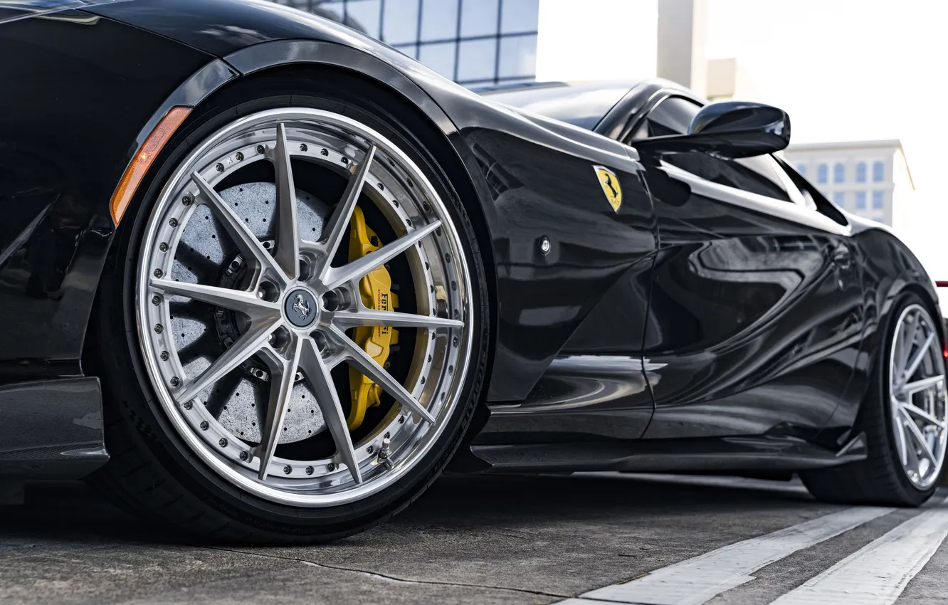 Photo wallpaper car, wallpaper, Ferrari, wheel, Supercar