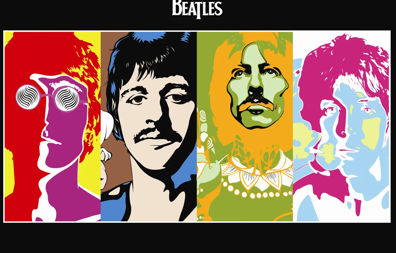 Photo wallpaper The Beatles, The Beatles, psychedelic, Beatles band