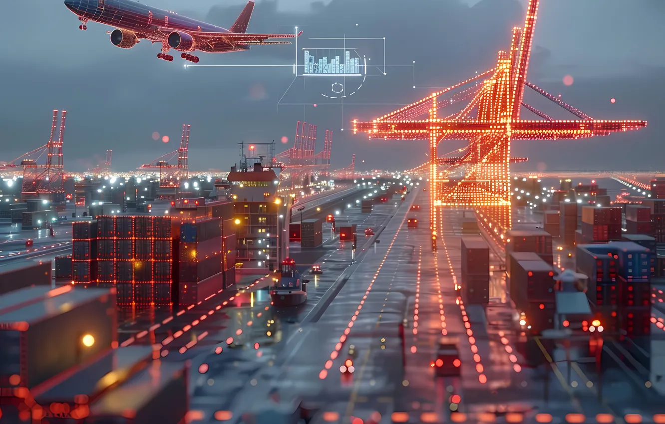 Photo wallpaper cargo, AI Art