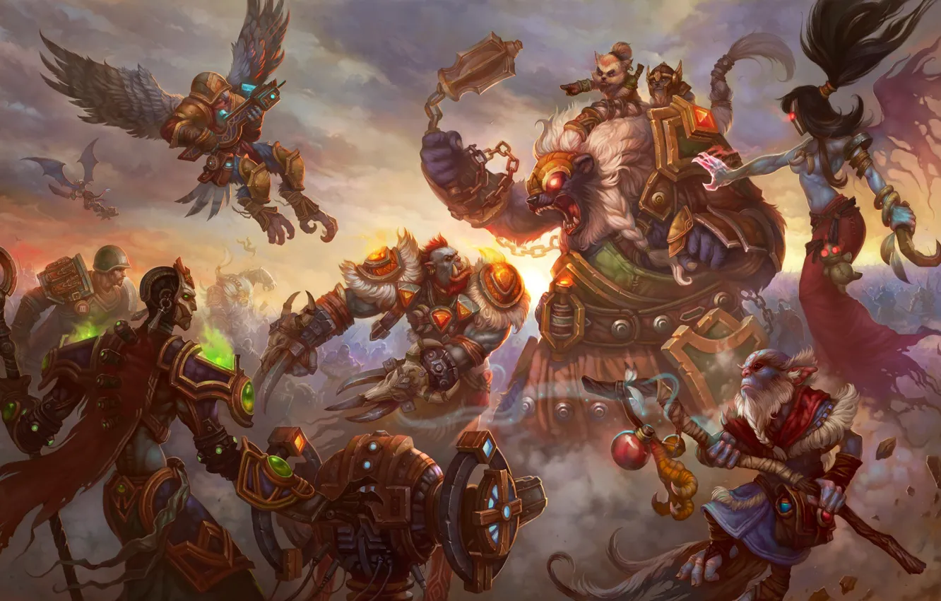 Photo wallpaper the game, fantasy, art, battle, online, DragonFly Studio, Allods Online wallpapers