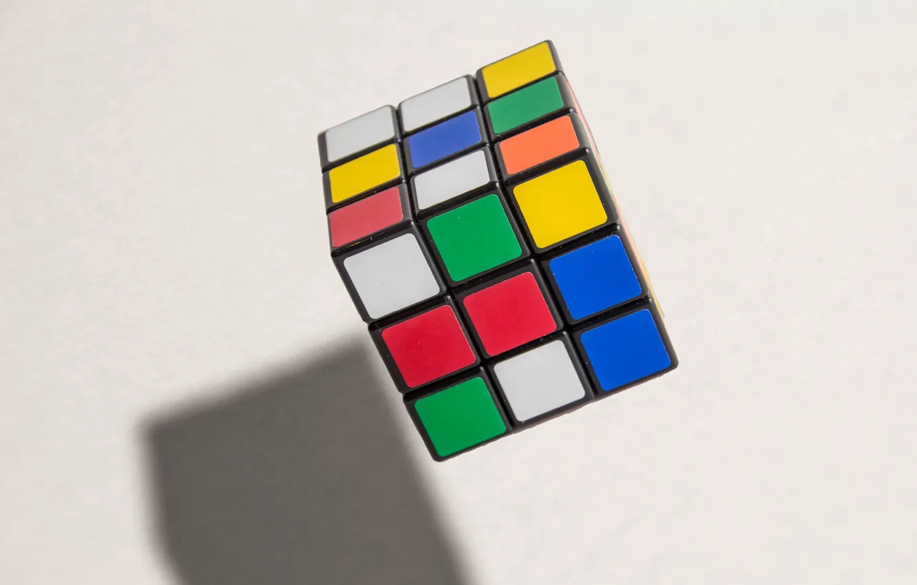 Photo wallpaper the game, color, shadow, face, Rubik's cube, puzzle, edge