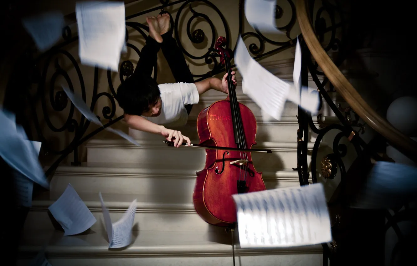 Photo wallpaper music, background, cello