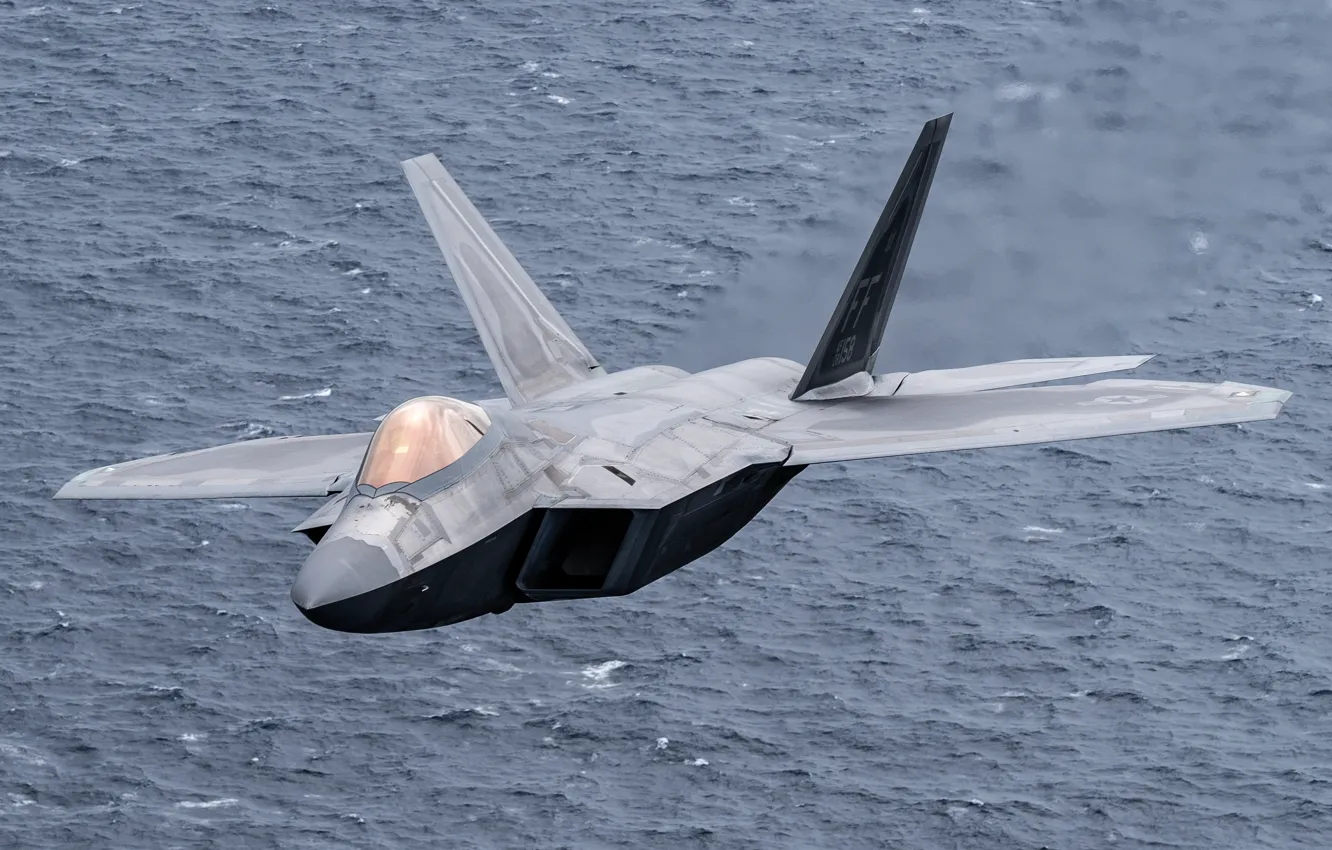 Photo wallpaper UNITED STATES AIR FORCE, multi-purpose fighter of the fifth generation, Lockheed/Boeing F-22 Raptor
