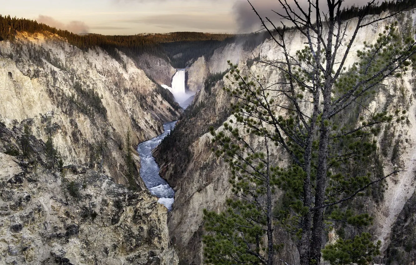 Photo wallpaper landscape, mountains, river
