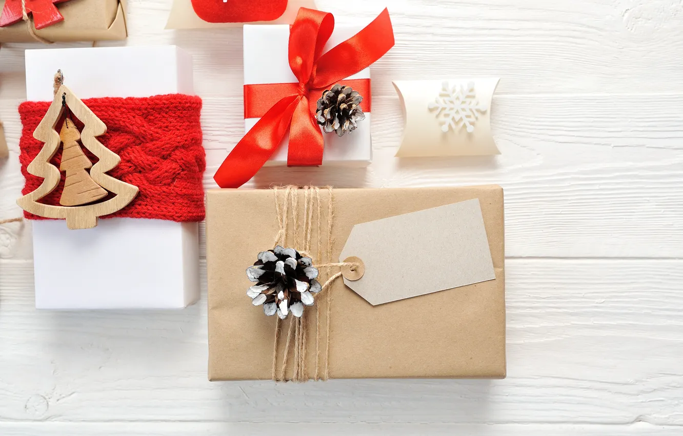 Photo wallpaper decoration, gift, new year, Christmas, Christmas, wood, New Year, merry christmas