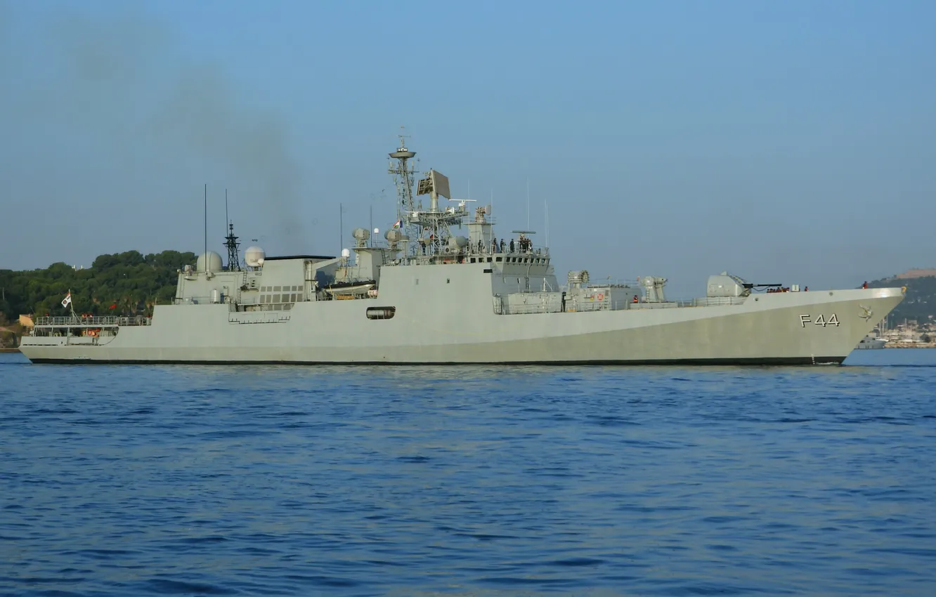 Photo wallpaper frigate, The Indian Navy, Toulon, Visit, THE Tabar