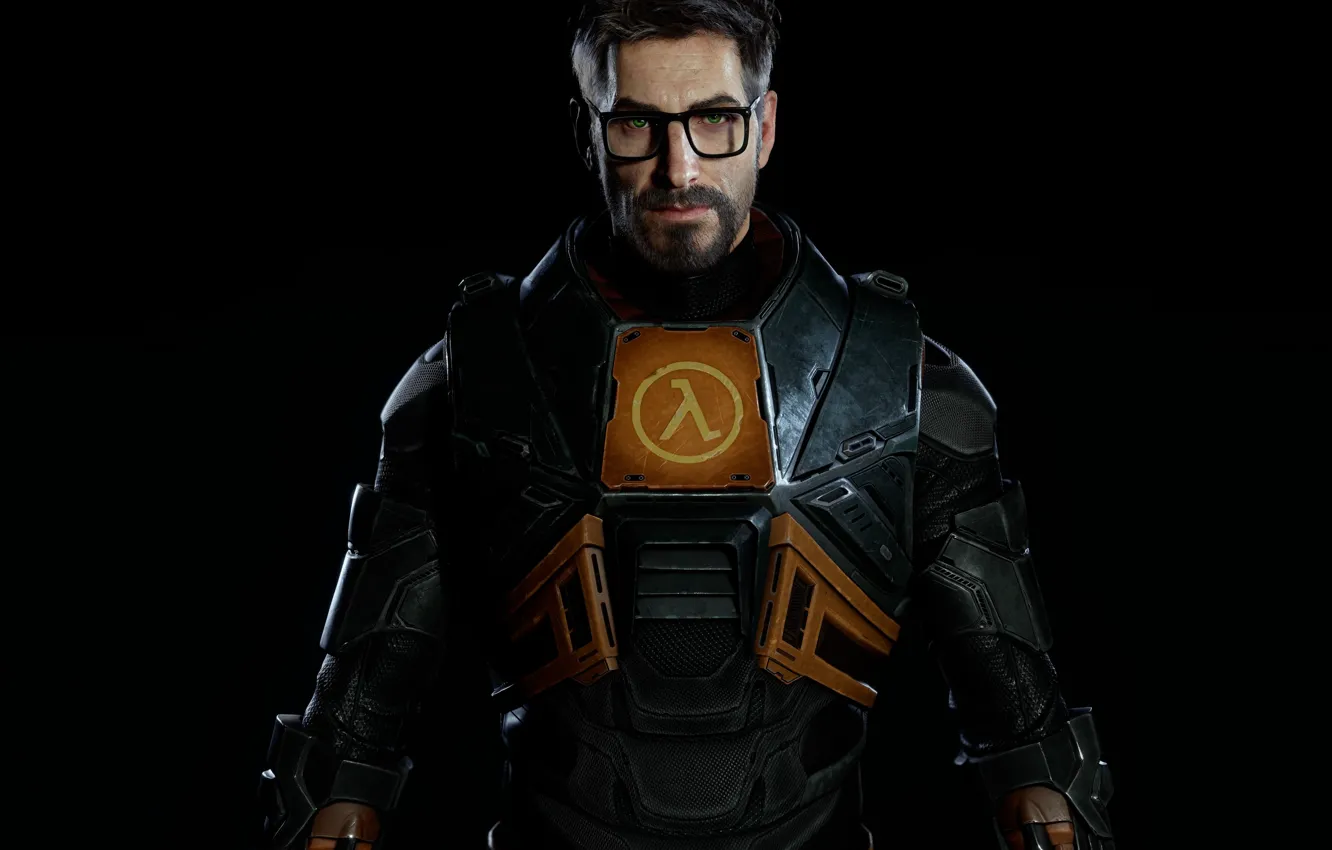 Photo wallpaper shadow, the suit, glasses, armor, Half-Life, lambda, Gordon Freeman, source 2