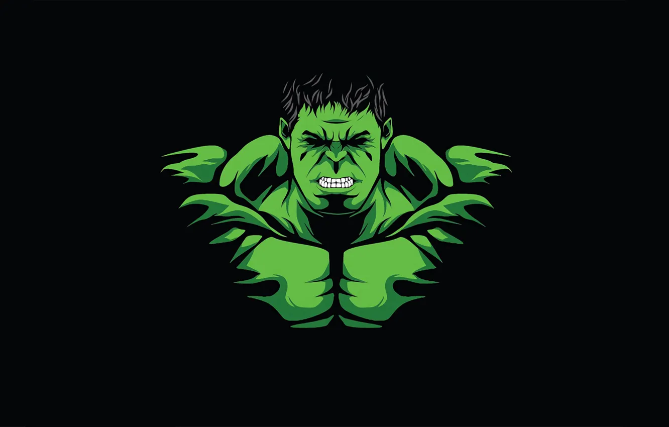 Photo wallpaper minimalism, minimal, Hulk, Hulk