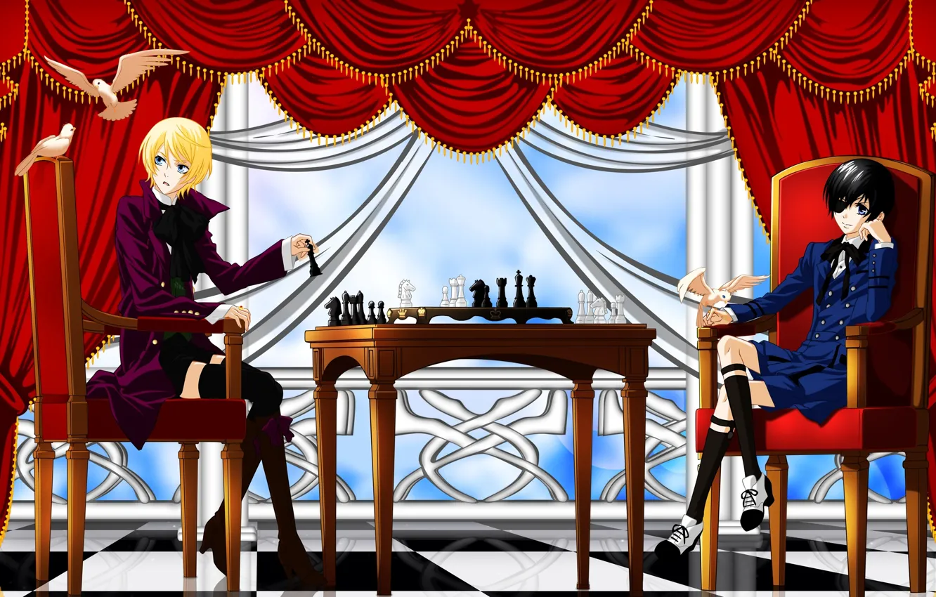 Photo wallpaper anime, boy, art, kuroshitsuji, Dark Butler