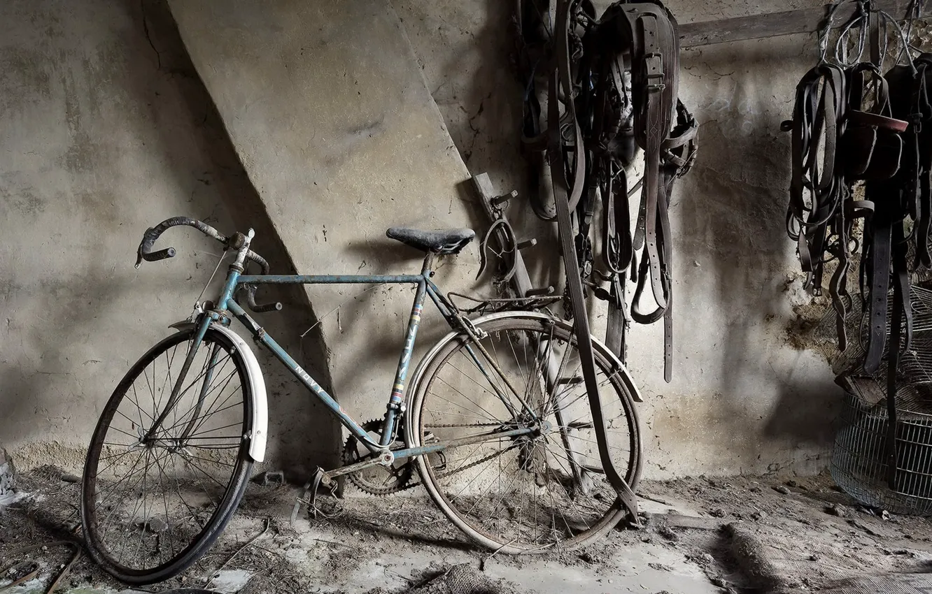 Photo wallpaper bike, background, the basement
