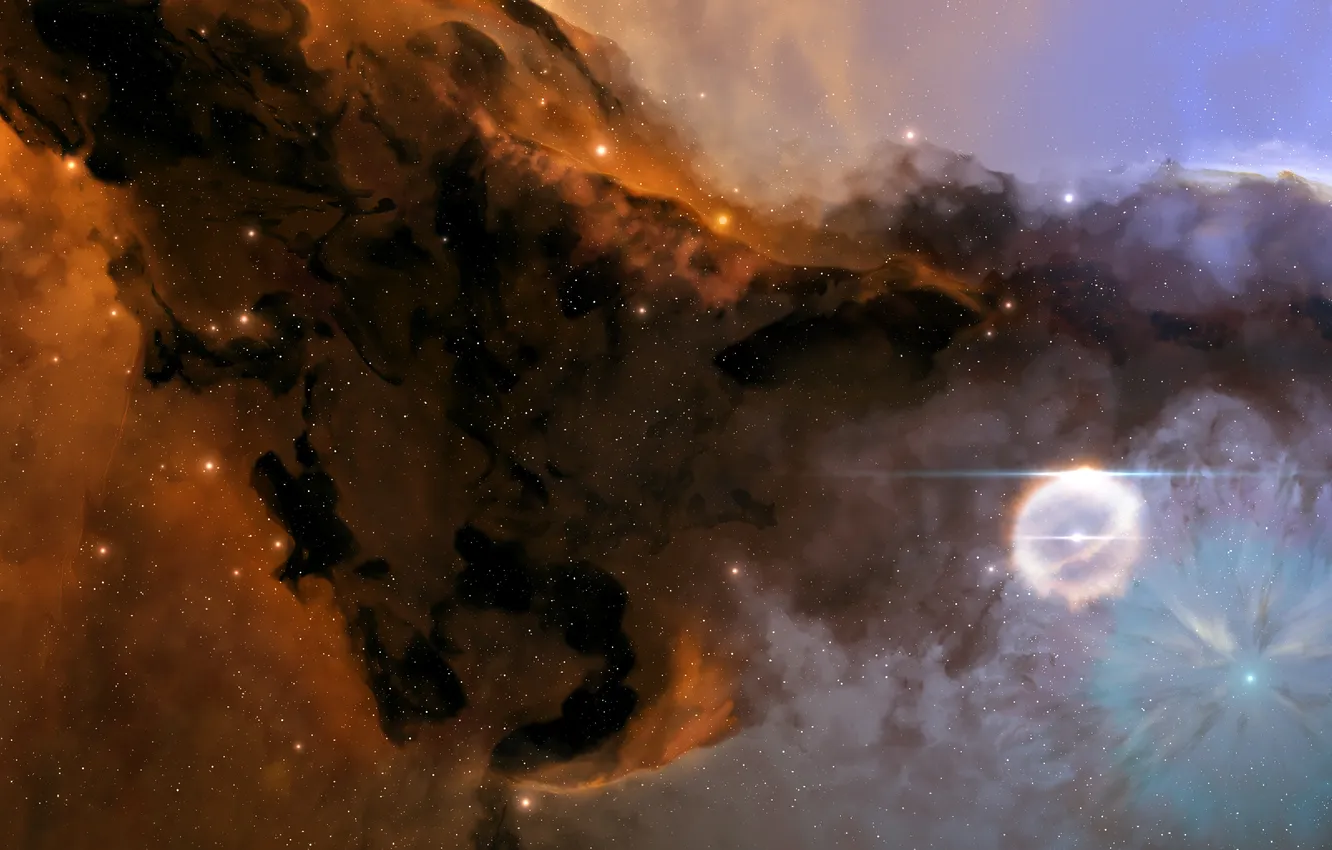 Photo wallpaper stars, the explosion, space, JoeJesus