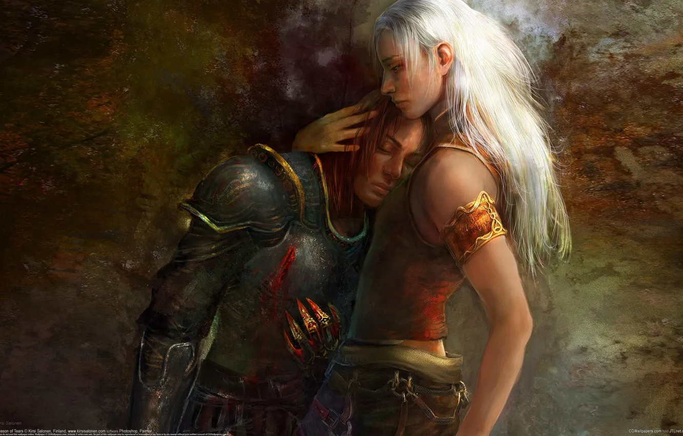 Photo wallpaper girl, armor, Kirsi Salonen