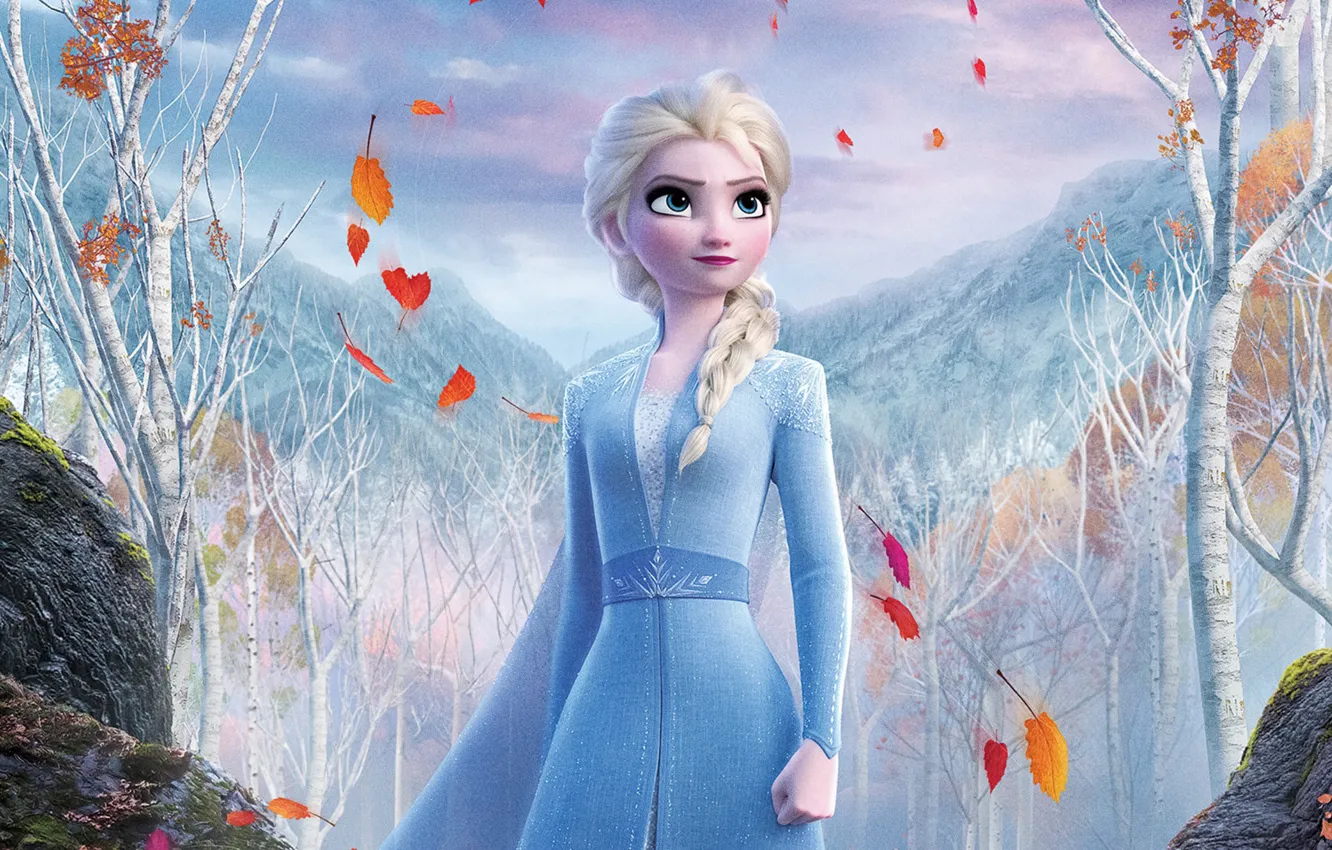 Photo wallpaper cartoon, cartoon, Frozen, Elsa, Elsa, Cold Heart, Cold heart 2
