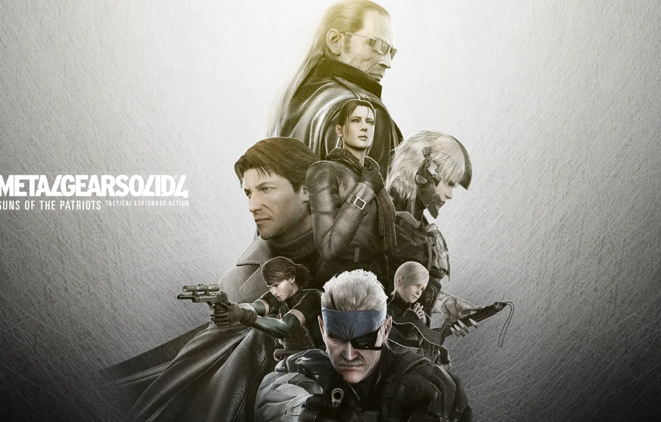 Photo wallpaper Solid Snake, Raiden, Jack the Ripper, Guns of the Patriots, Metal Gear Solid 4, Liquid …